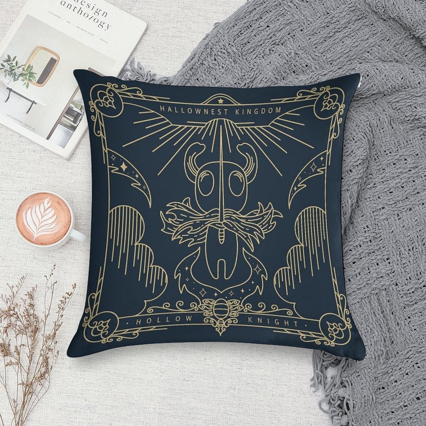Hollow Knight Soft Hidden Zipper Throw Pillow