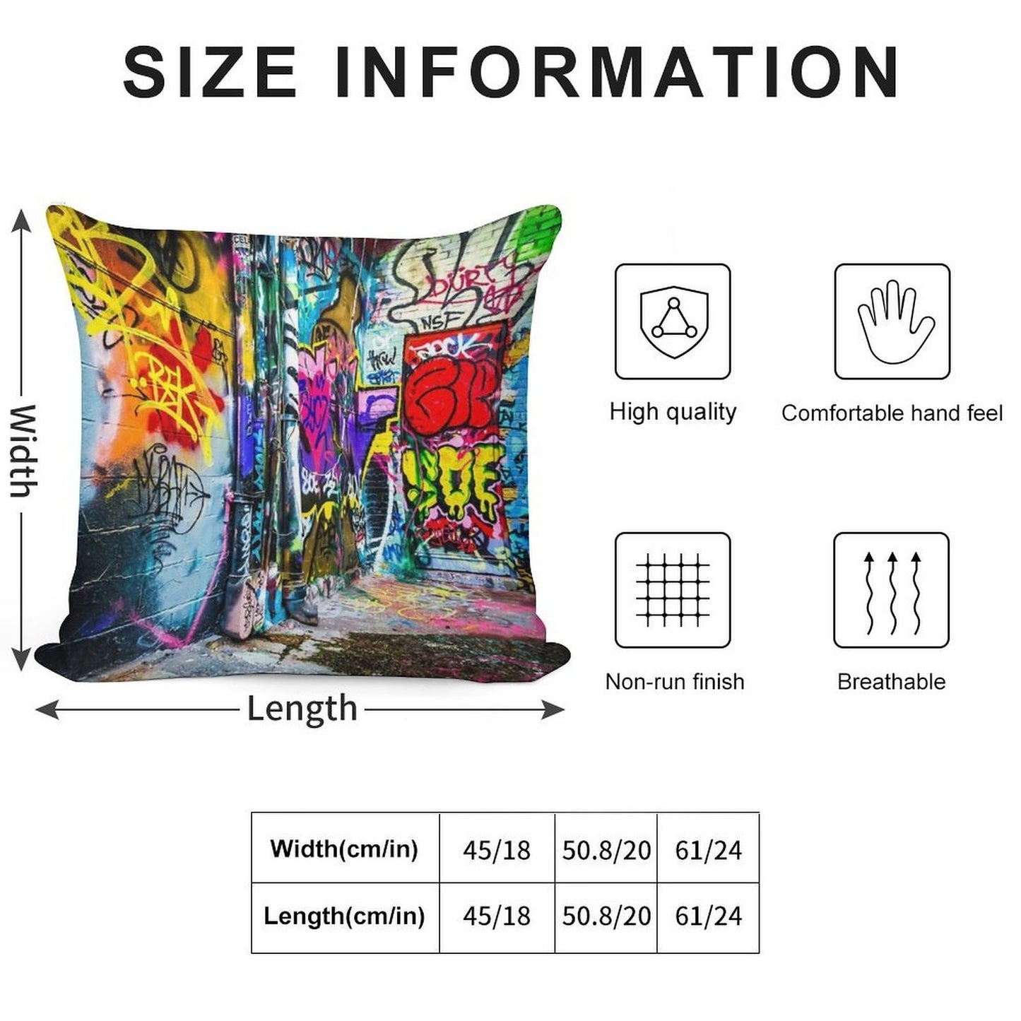 Street Art Soft Style Accent Throw Pillow