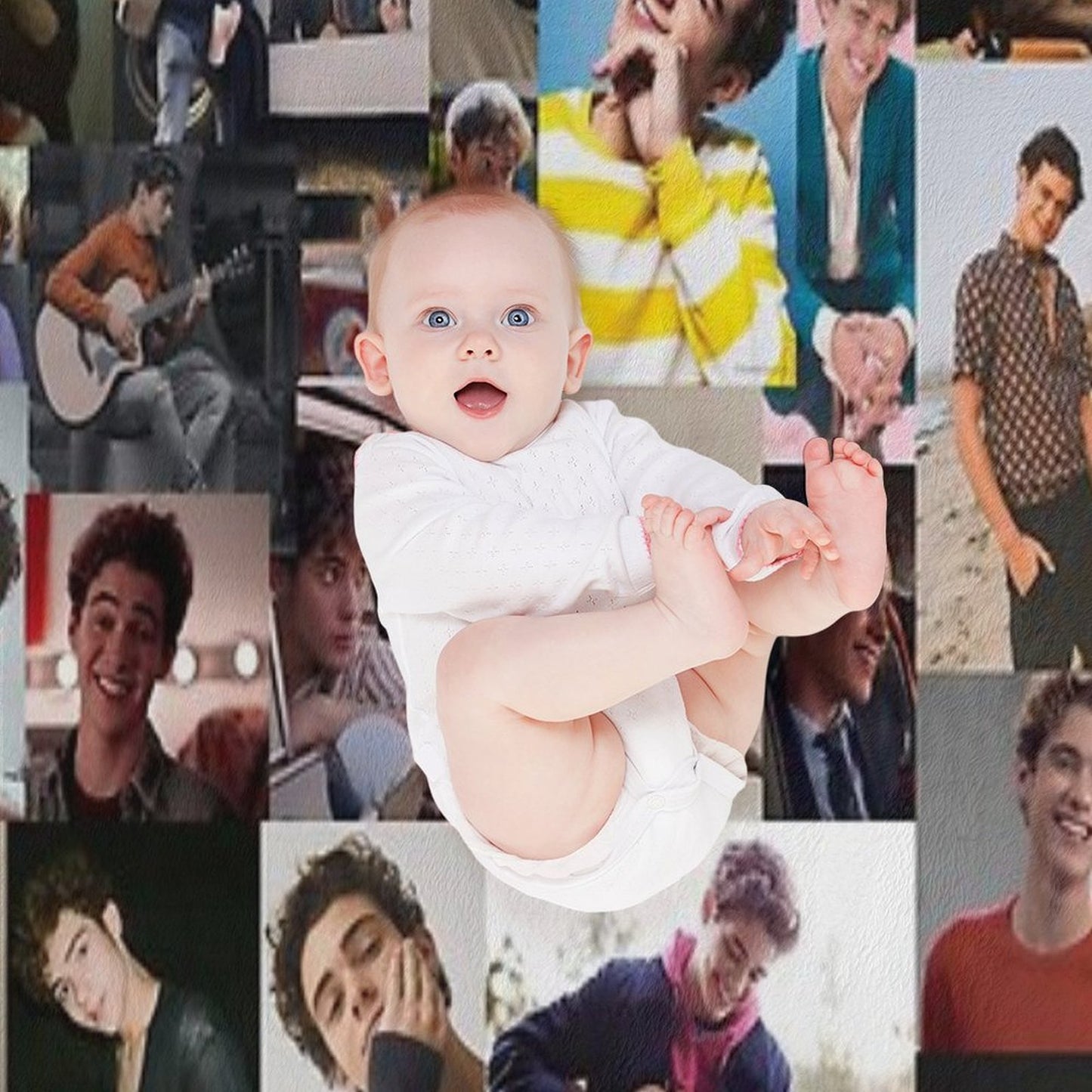 Joshua Bassett Collage Throw Blanket