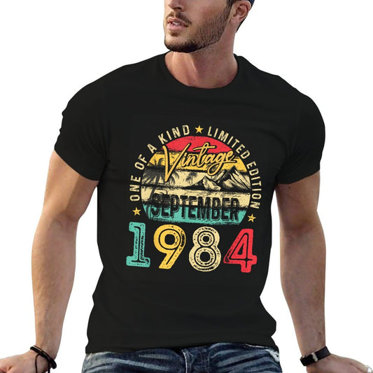 Vintage September 1984 40th Birthday Gifts Funny Men Women Affordable Price T-Shirt