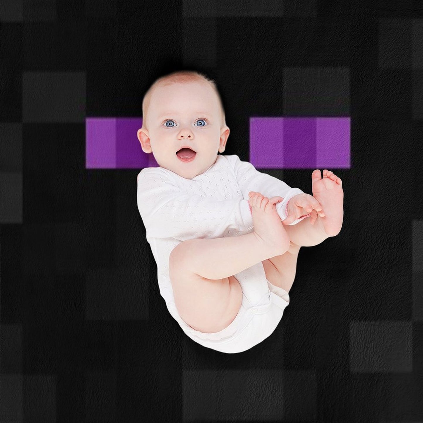 Enderman Pattern Throw Blanket