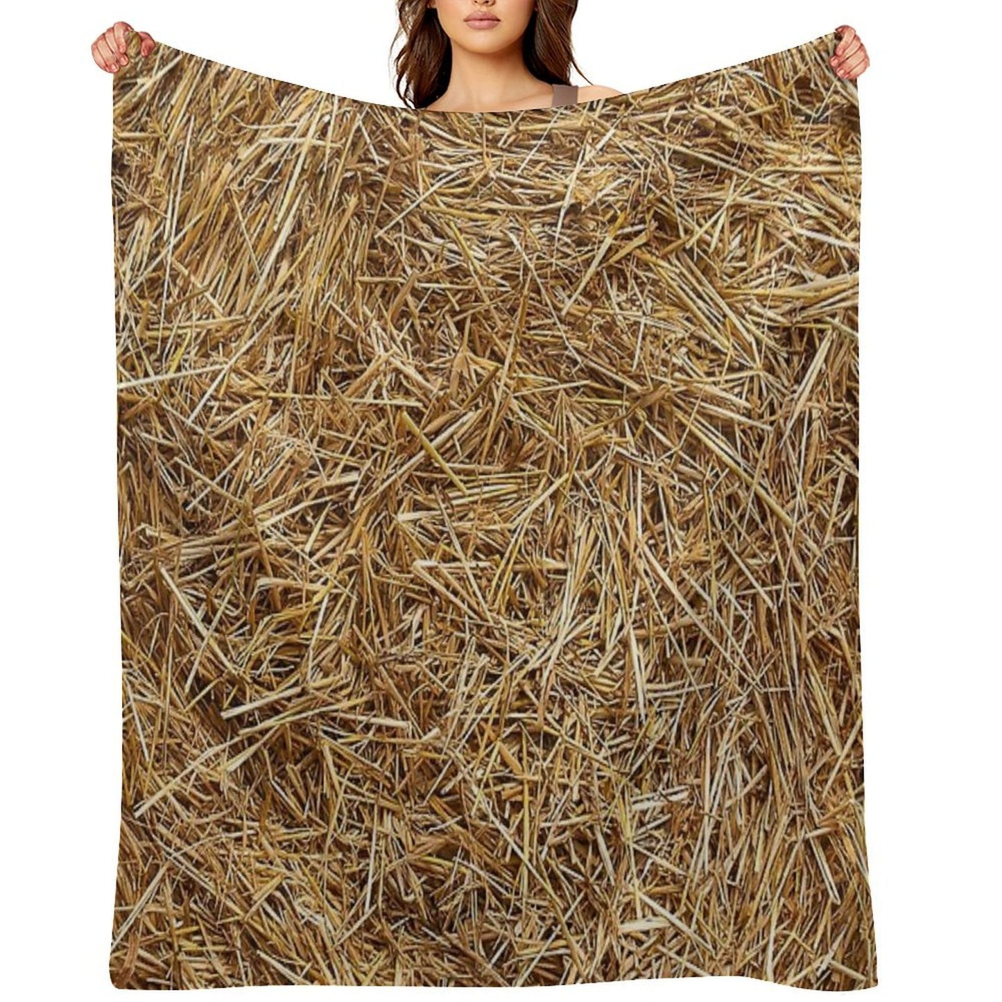 Hay Straw Throw Blanket