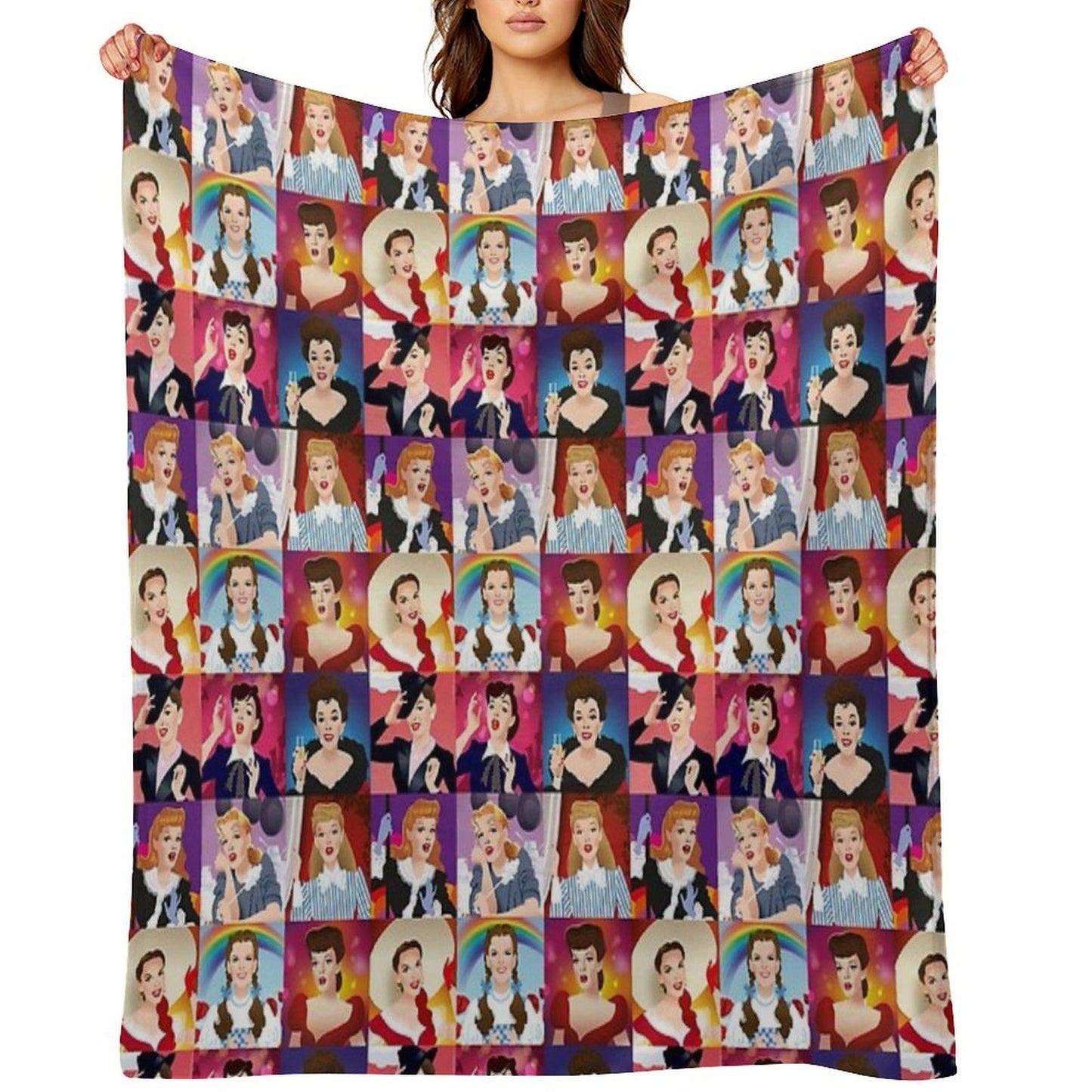 Faces of Judy Throw Blanket