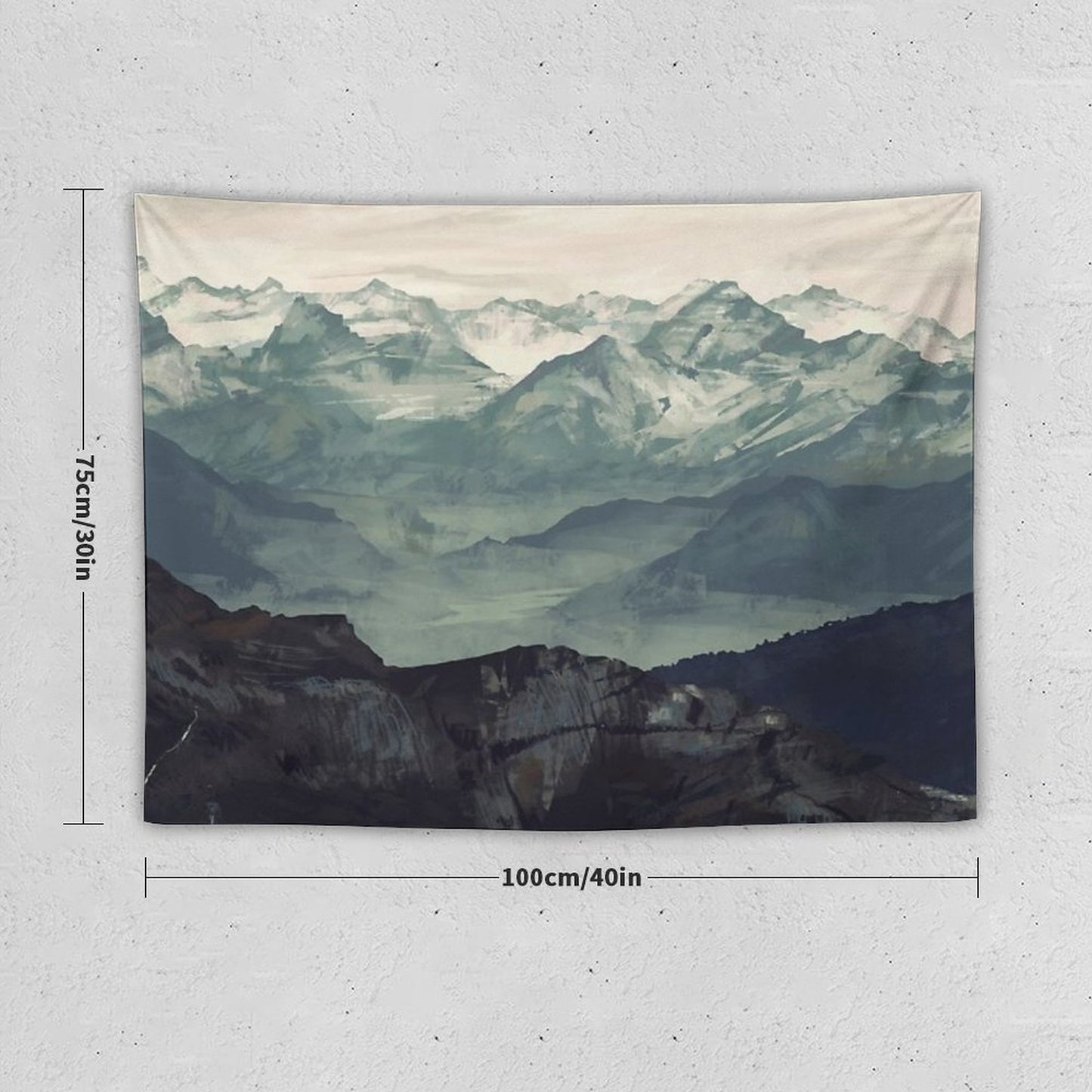 Mountain Fog Tapestry