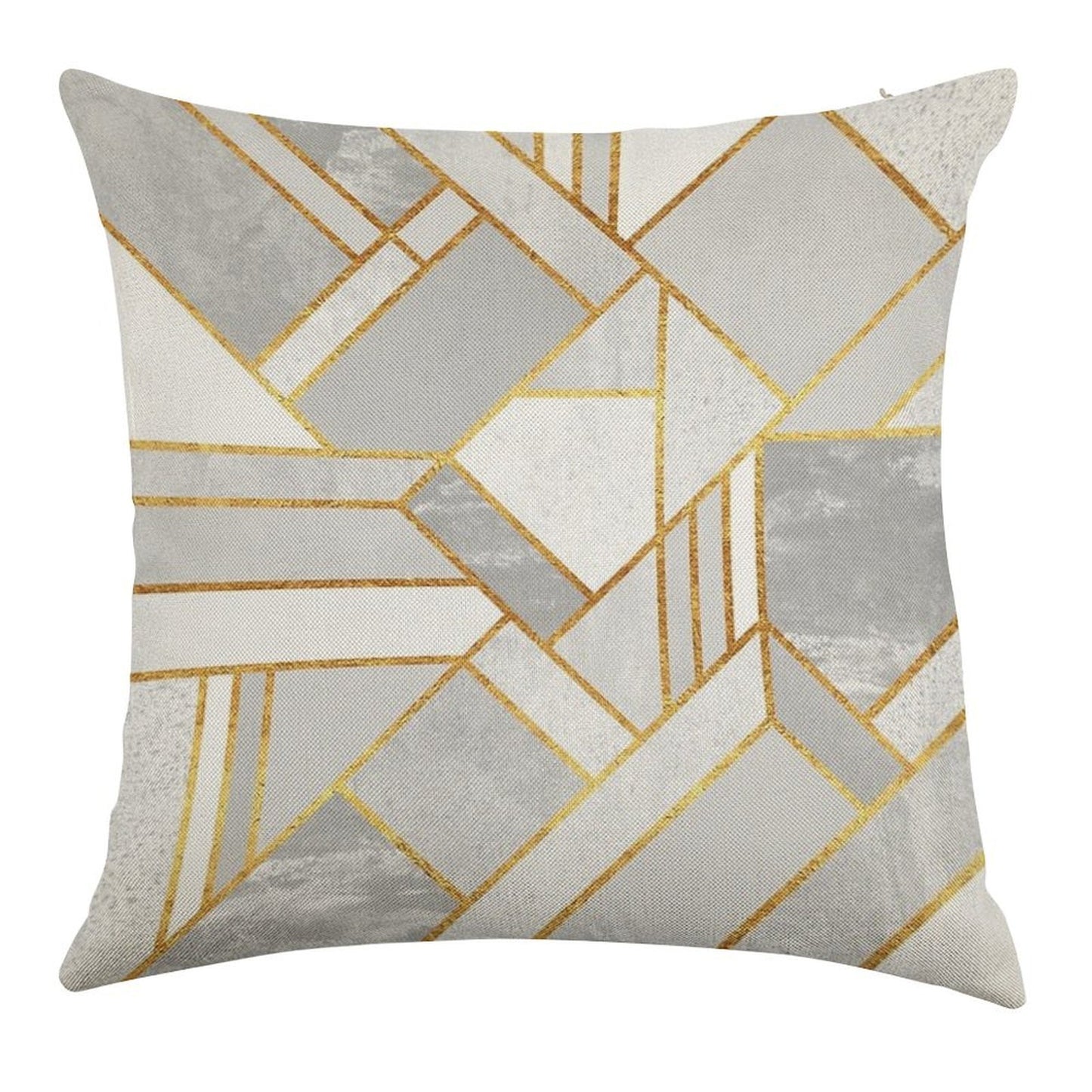 Gold City Linen Throw Pillow Cover