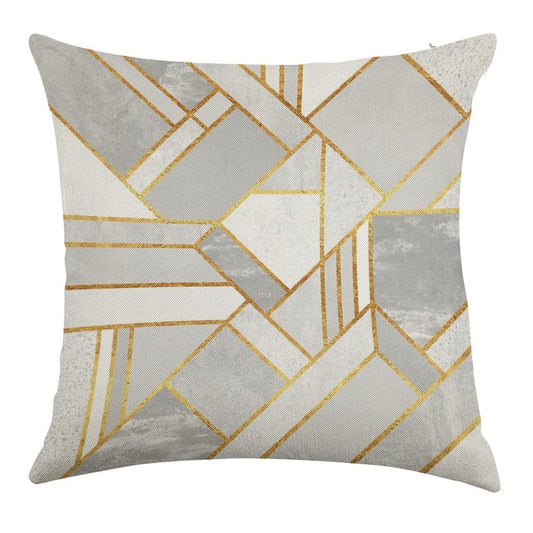 Gold City Linen Throw Pillow Cover