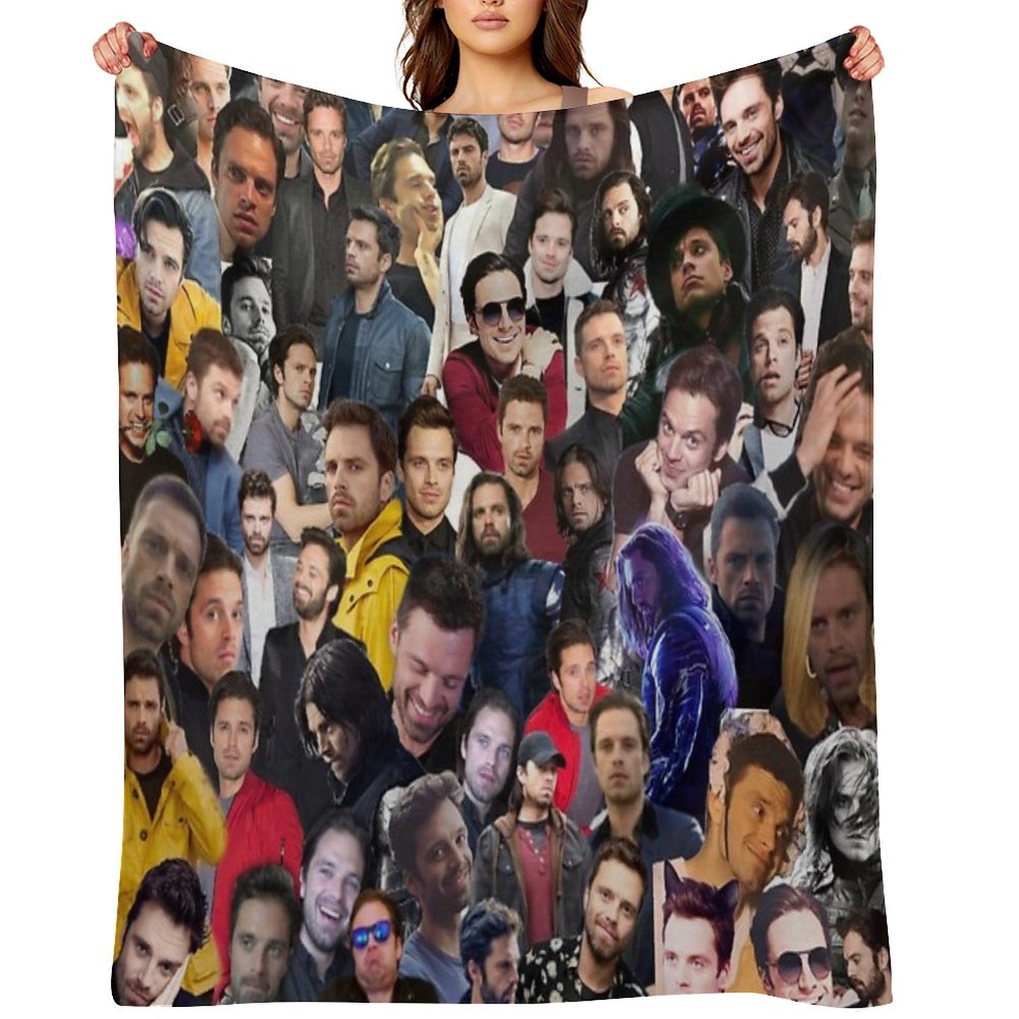 Sebastian Stan College Throw Blanket
