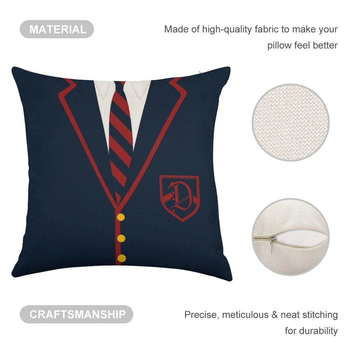 Dalton Academy's The Warblers Linen Throw Pillow Cover