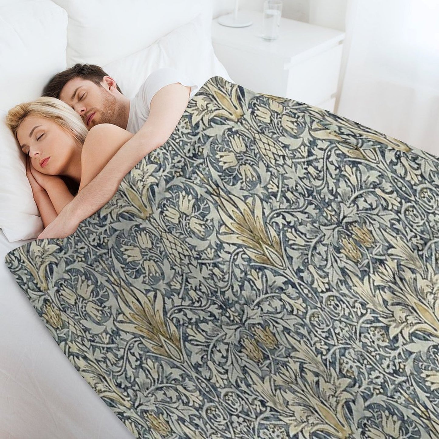 William Morris Snakeshead Pattern Throw Blanket