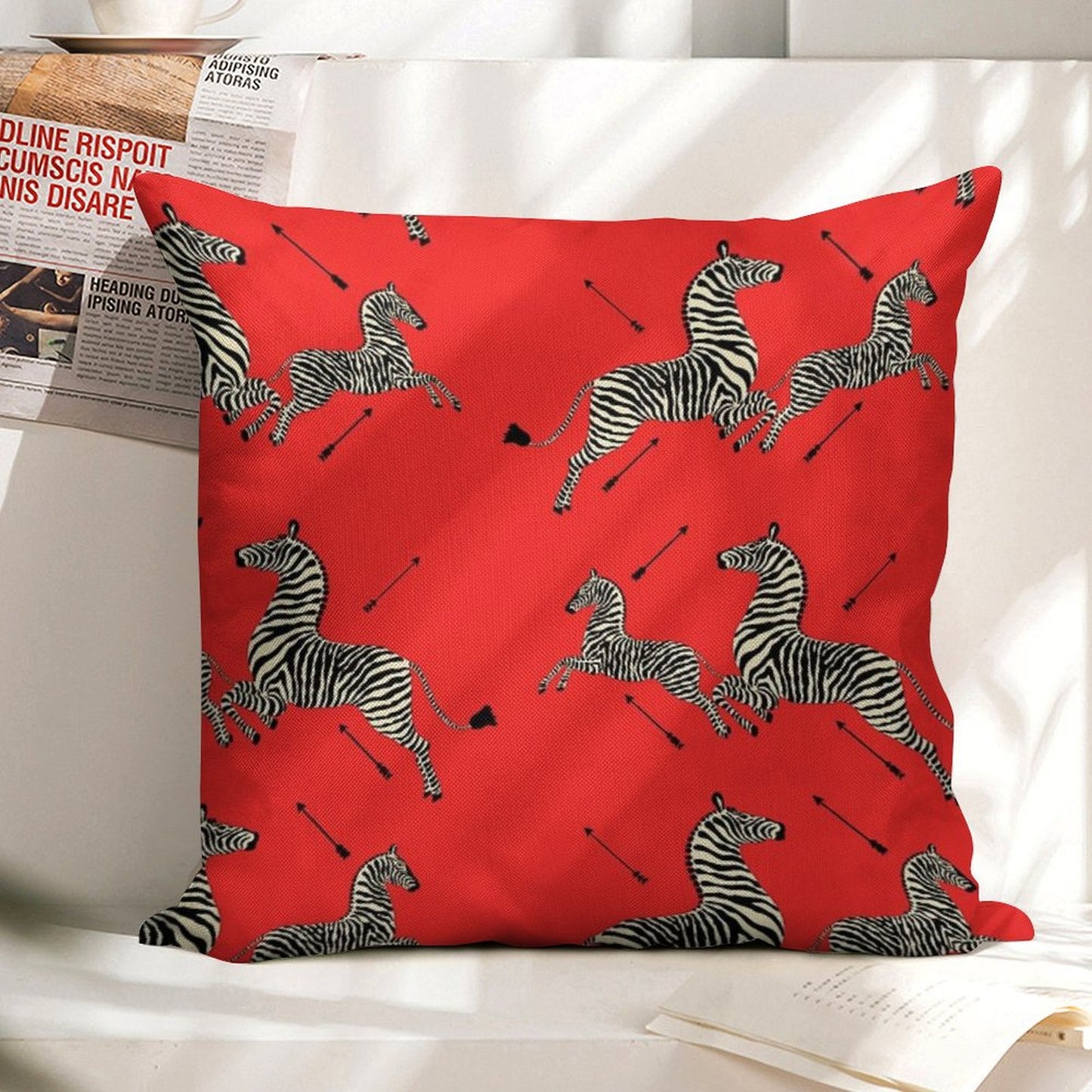 The Tenenbaums Zebra! Linen Throw Pillow Cover