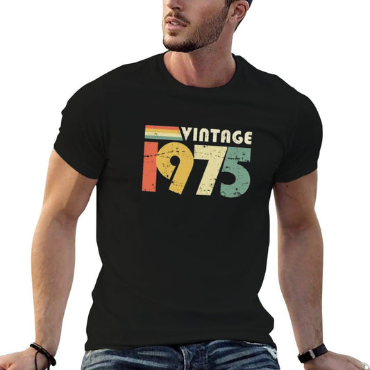 Vintage 1975, 50th Birthday Gift Distressed Design  Graphic-printed T-Shirt