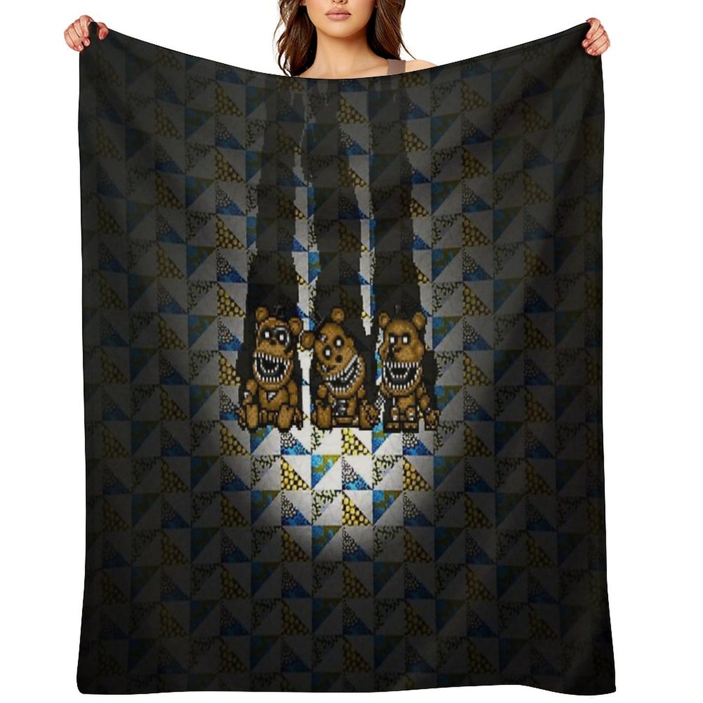 Five Nights at Freddys 4 - Mini Freddy's - Pixel Art Throw Blanket