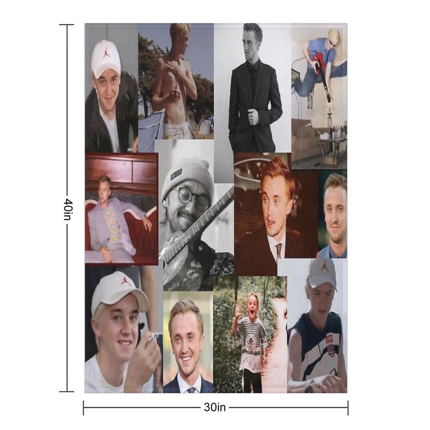 Tom Felton Collage Throw Blanket