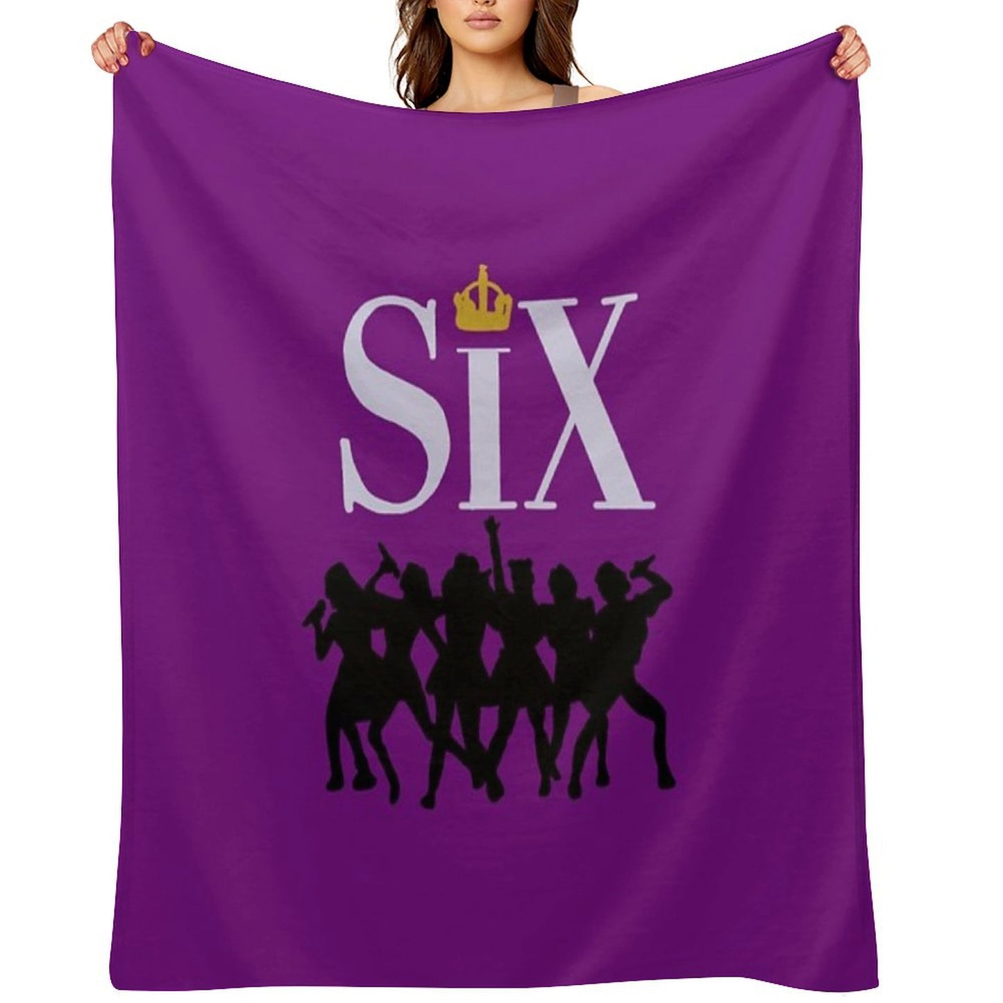 Six The Musical Playbill Throw Blanket