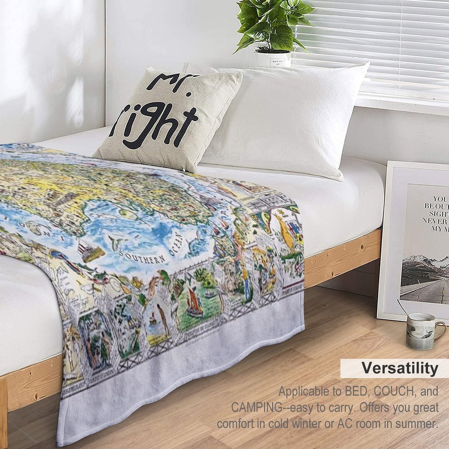 Antique Map of Australia, Patriotism And Resources Throw Blanket