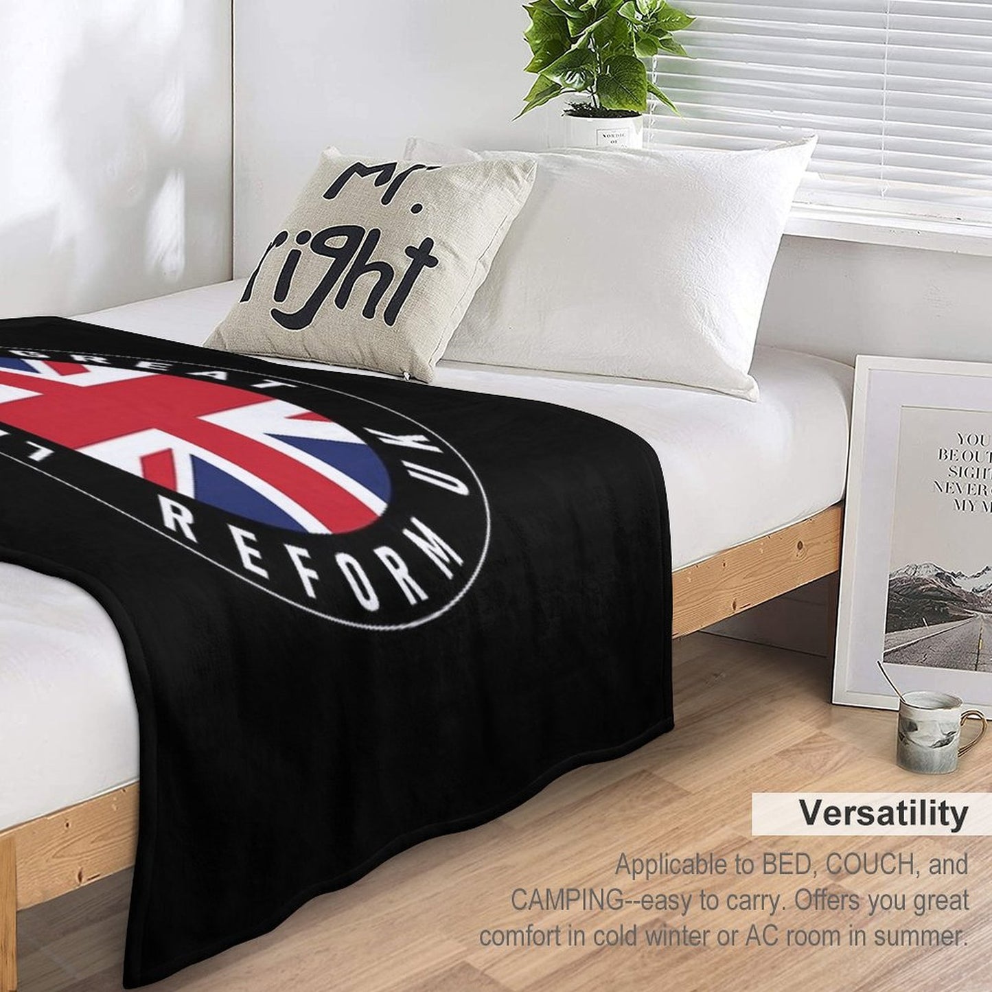 Let's Make Britain Great, Reform Uk, Party Support Throw Blanket