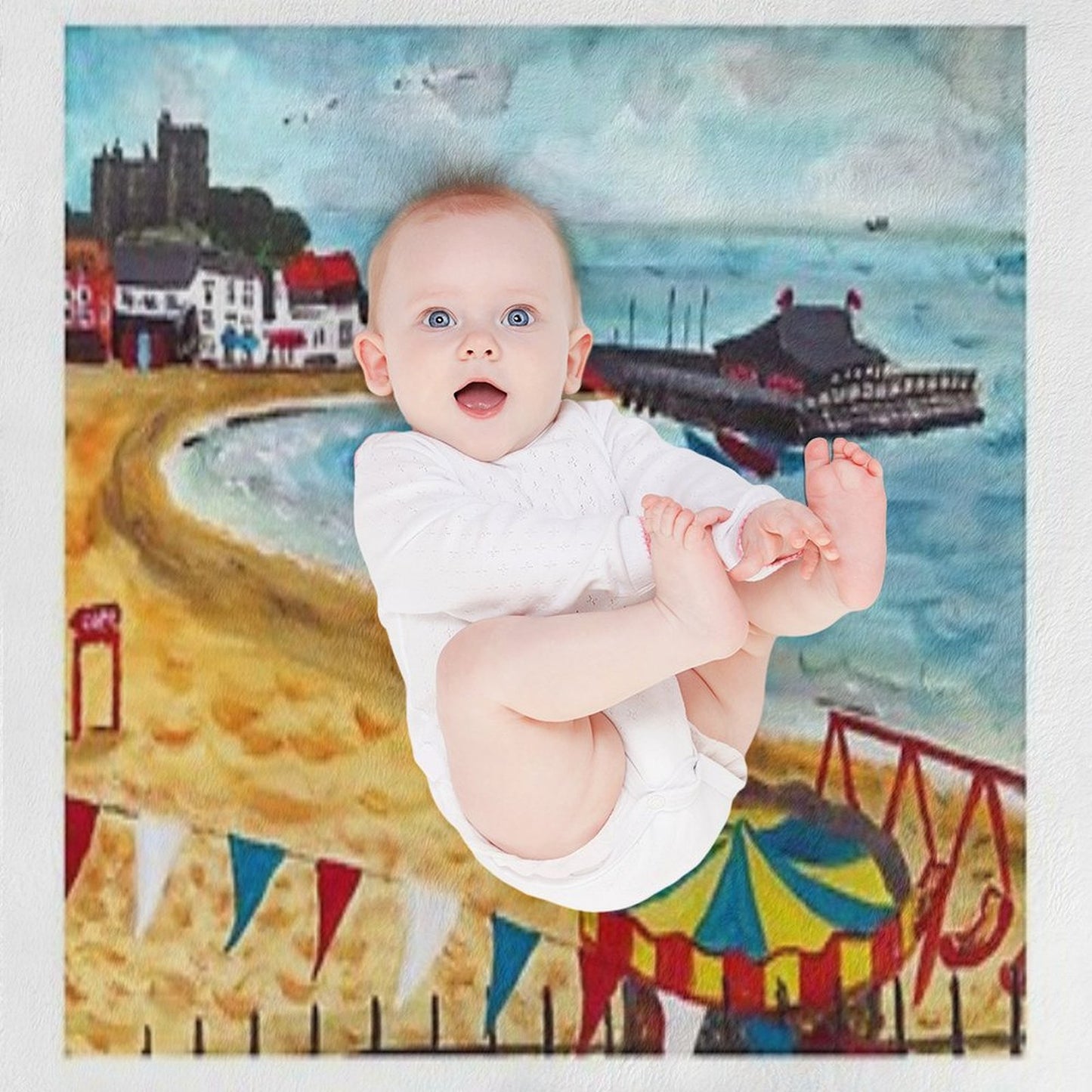Viking Bay, Broadstairs, Kent Throw Blanket