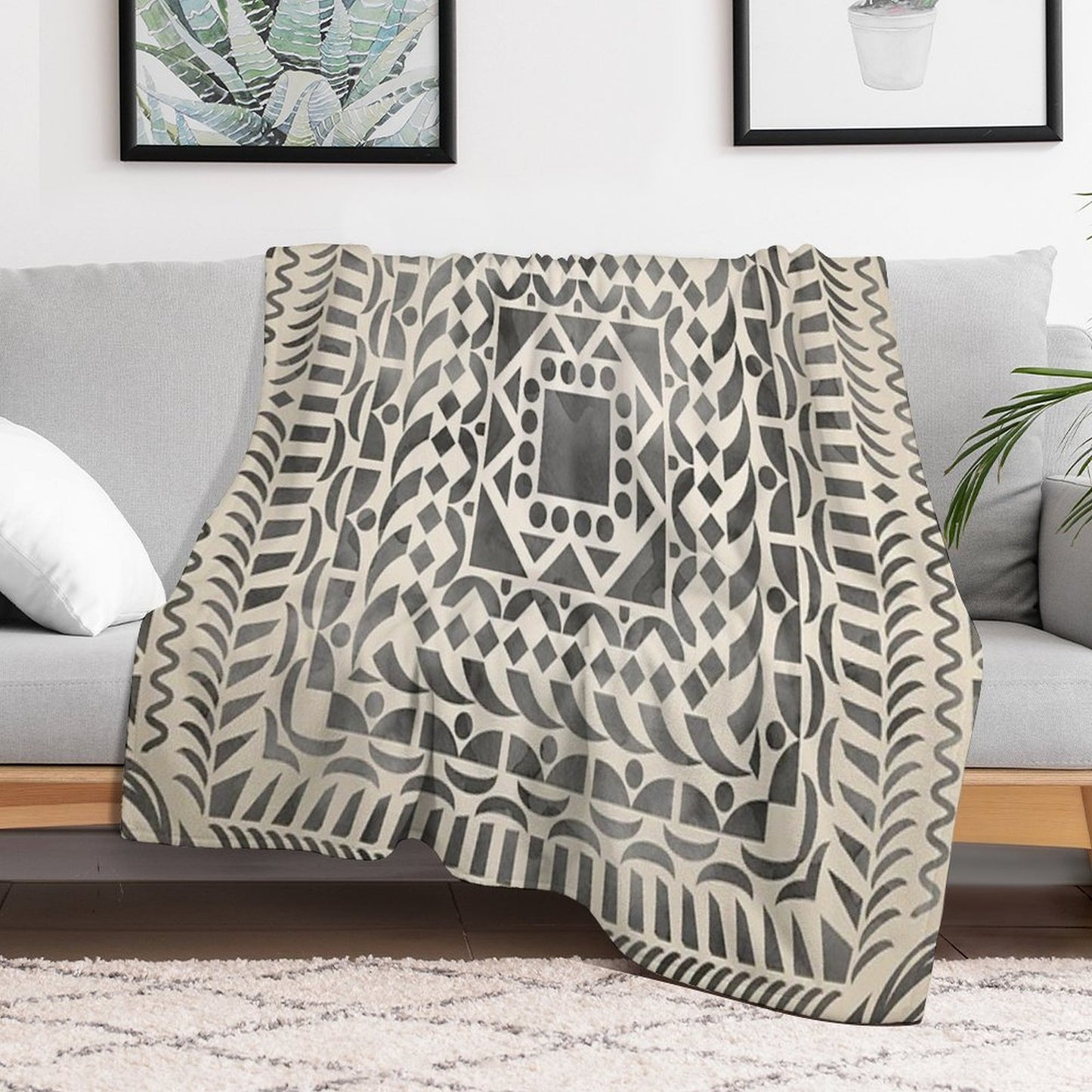 Watercolor Mandala Mandala8w Throw Blanket