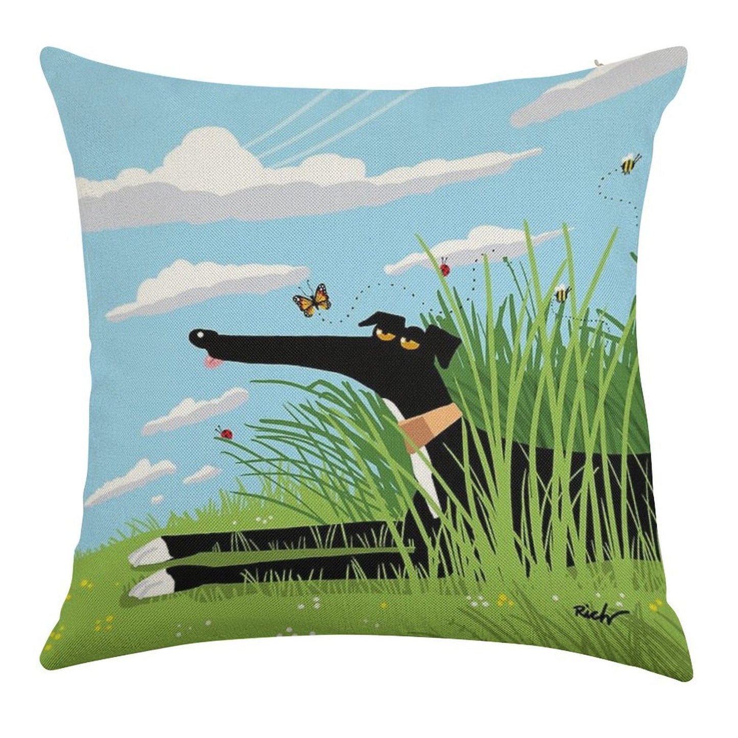 Summer Derp Linen Throw Pillow Cover
