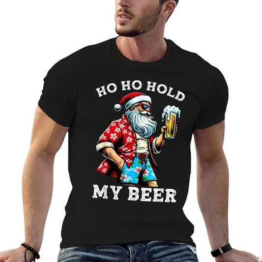 Funny Santa With Sunglasses And Beer Christmas in July Soft T-Shirt