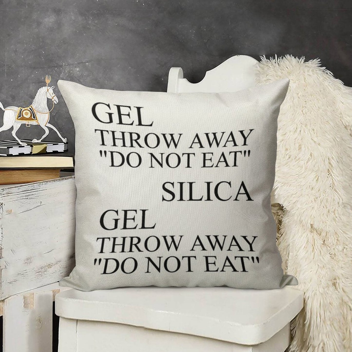 Silica Gel Linen Throw Pillow Cover