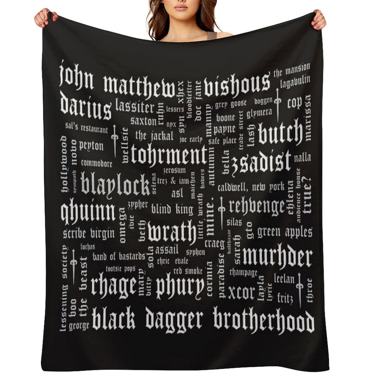 BDB Word Cloud Landscape - Updated Throw Blanket