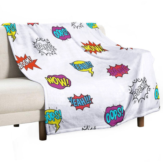Pop Art Comic Book Style - LBC Throw Blanket