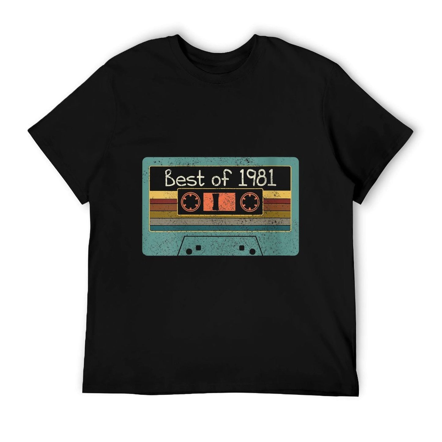 Womens 40th Birthday Gift Vintage Best Of 1981 Cassette Tape Funny Heathered Texture T-Shirt