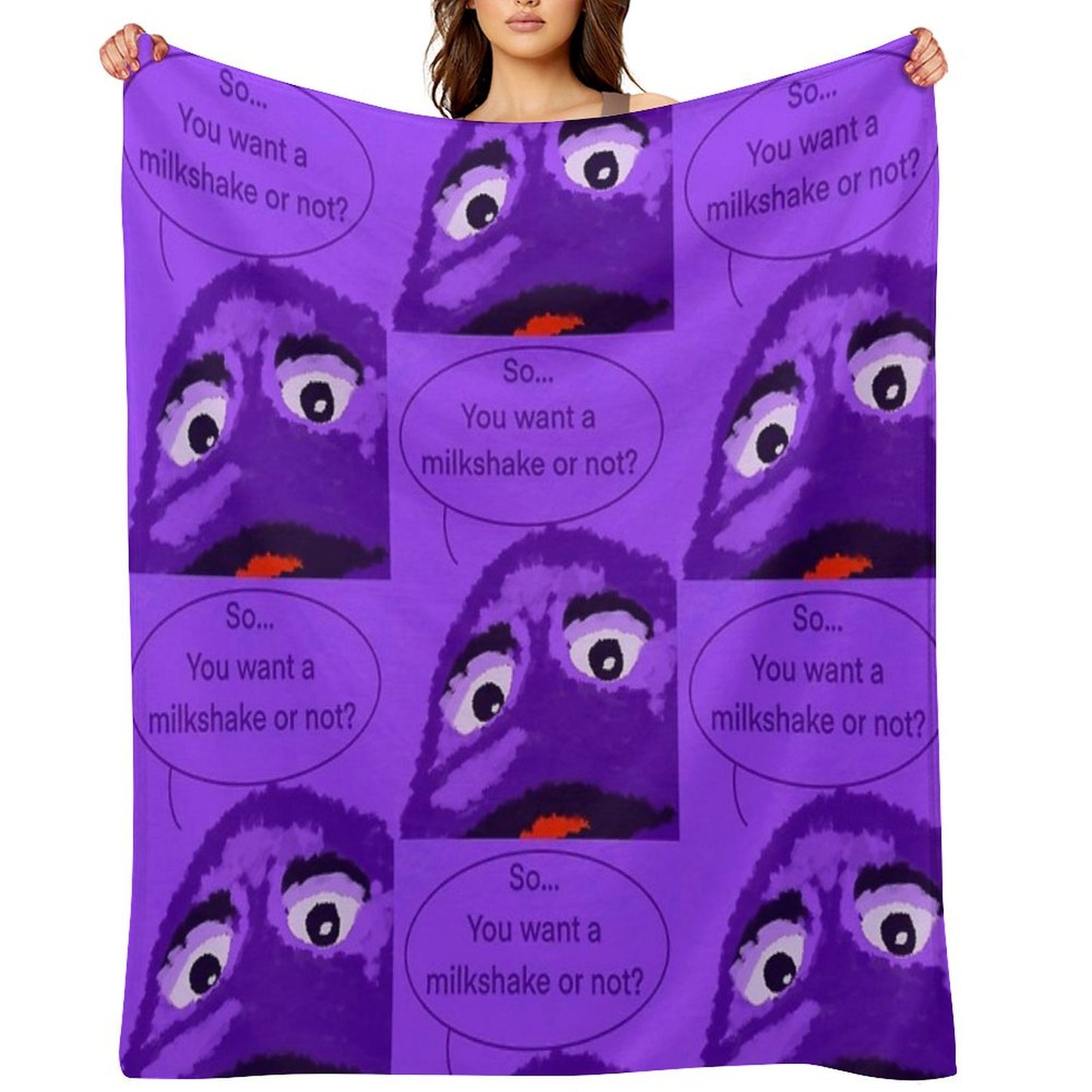 Order Up - Grimace Throw Blanket