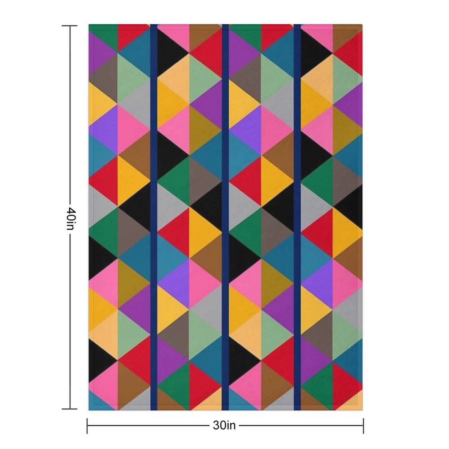 Geometric Bright Multi Colour Pattern Throw Blanket