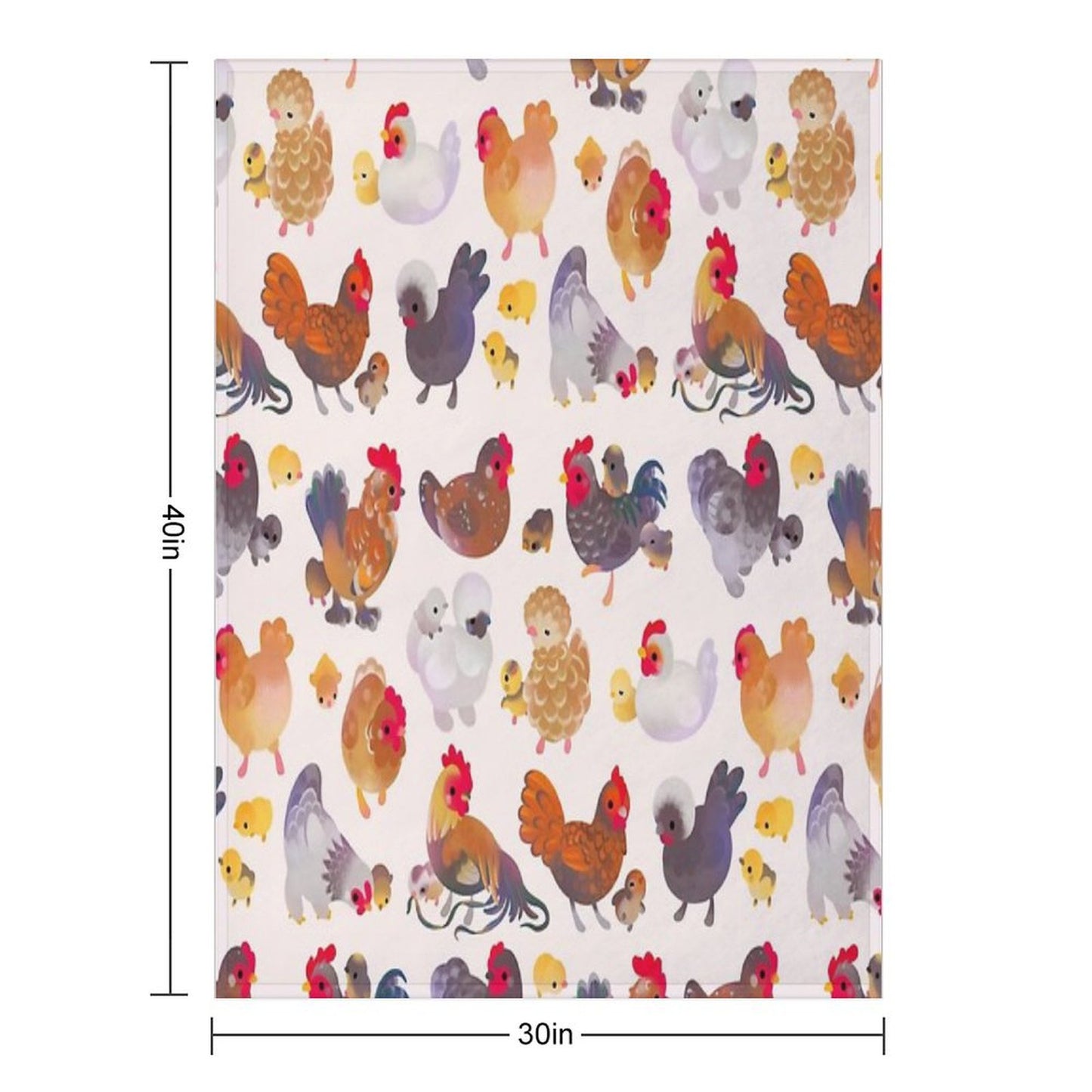 Chicken And Chick - Pastel Throw Blanket