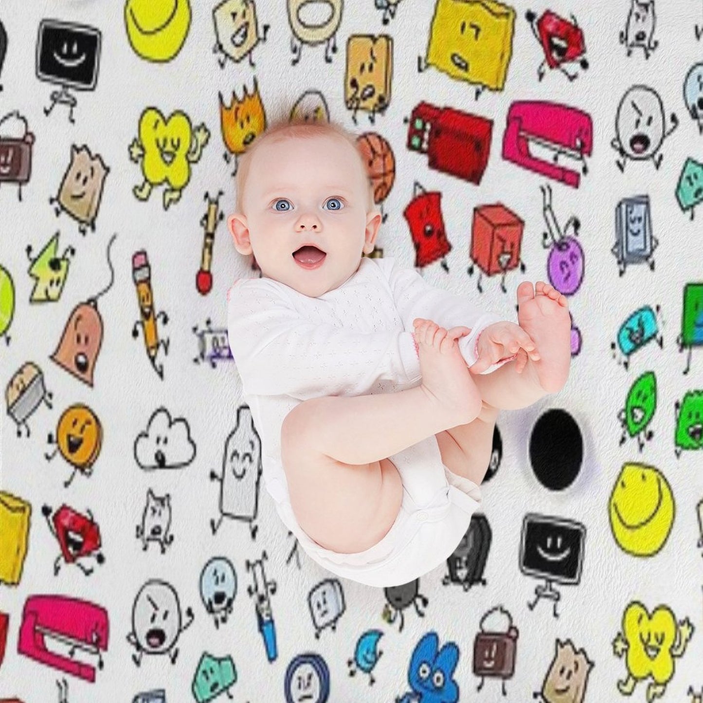 BFDI All Characters (Transparent) Throw Blanket