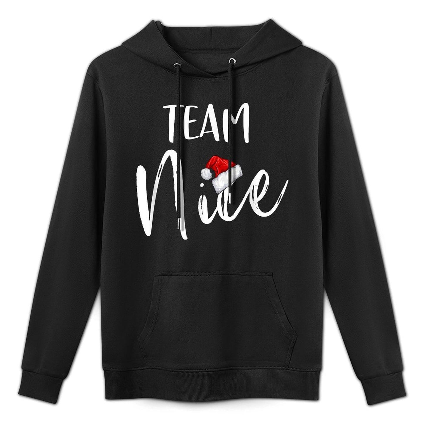 Team Nice Funny Christmas Family Matching Pajamas Breathable Fabric Hoodie