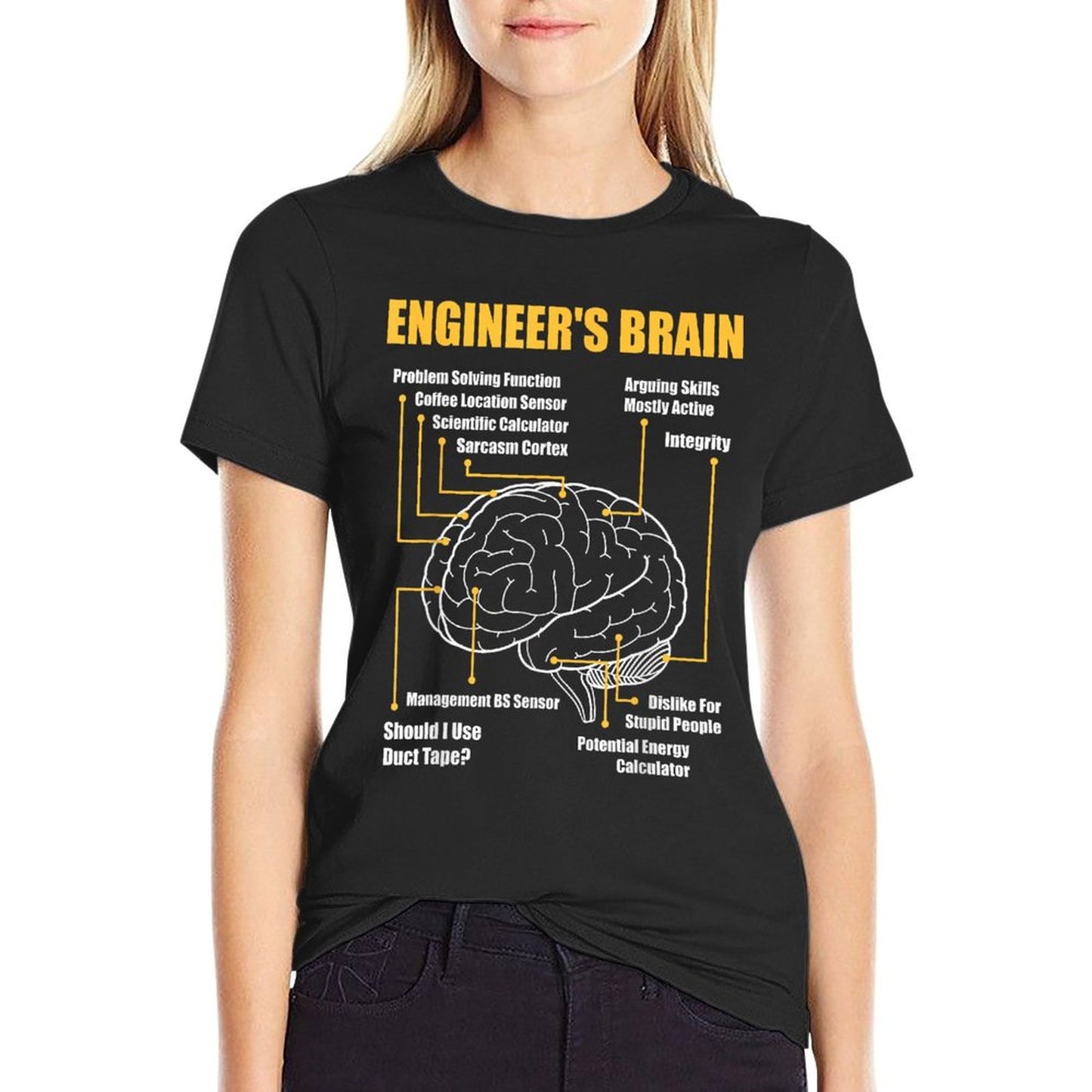 Engineer's Brain - Funny Sarcastic Engineering Gift T-Shirt