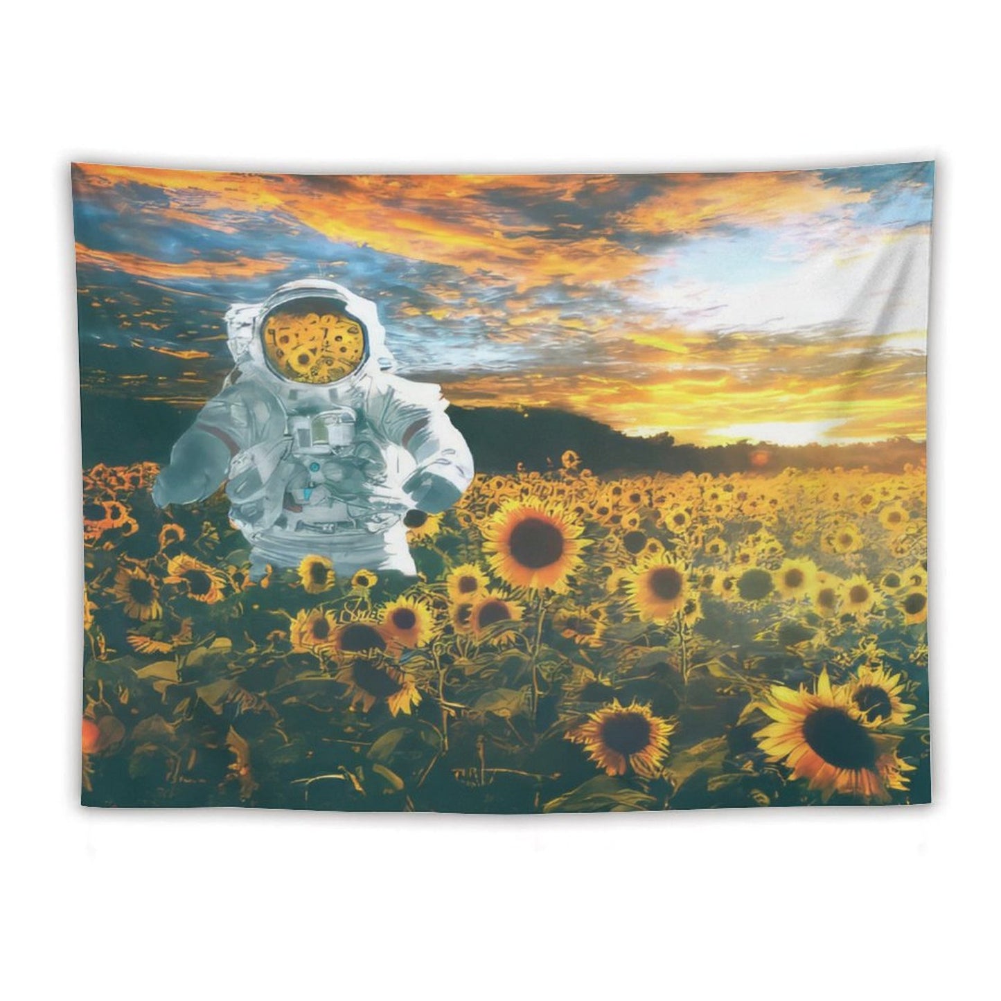 Astronaut In Sunflower A Galaxy Far Away Tapestry