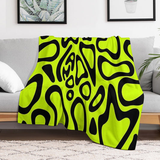 Lando Norris 2024 Helmet Pattern Black Throw Blanket