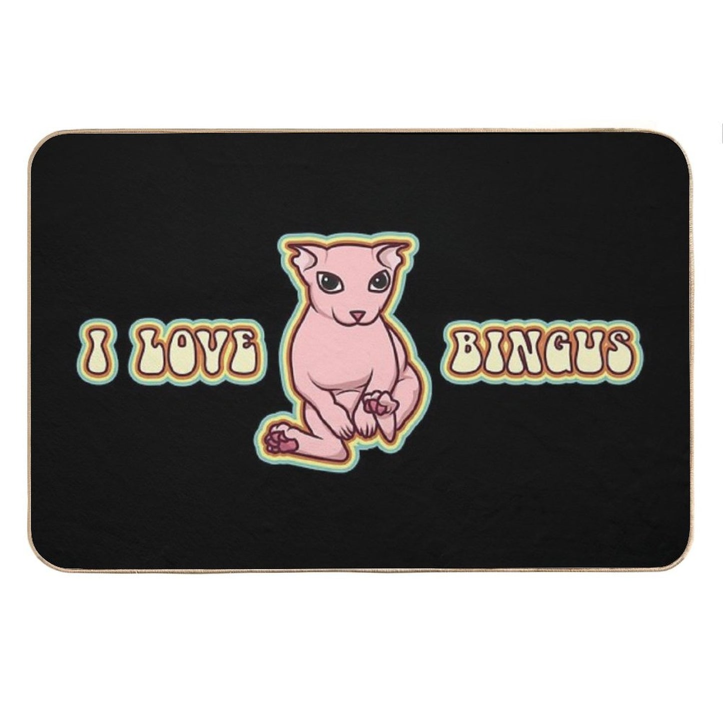 I Love Bingus Cat Bath Mat