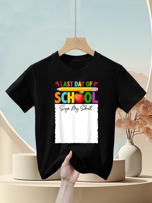 Funny Last Day Of School Sign My Autograph Graduation Kids T-Shirt
