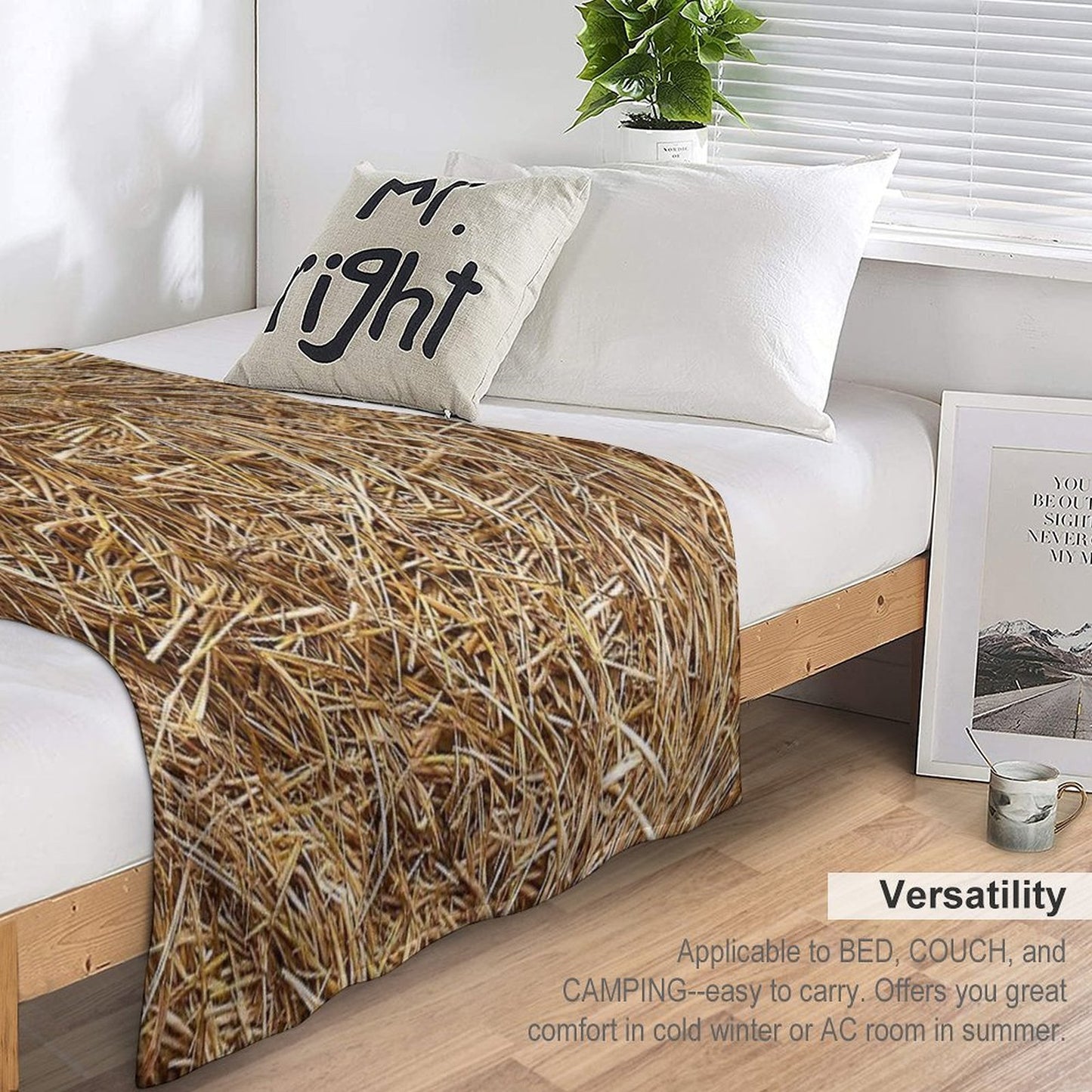 Hay Straw Throw Blanket
