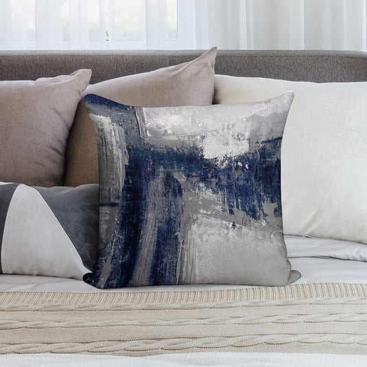 Blue Gray Abstract Soft Ultra-Soft Texture Throw Pillow