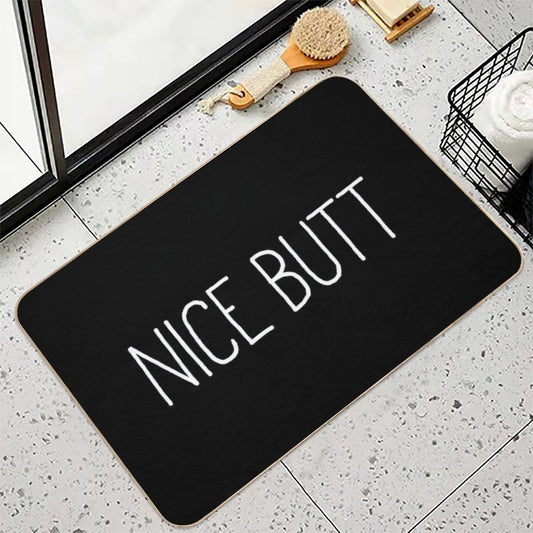 Nice Butt Black Bath Mat