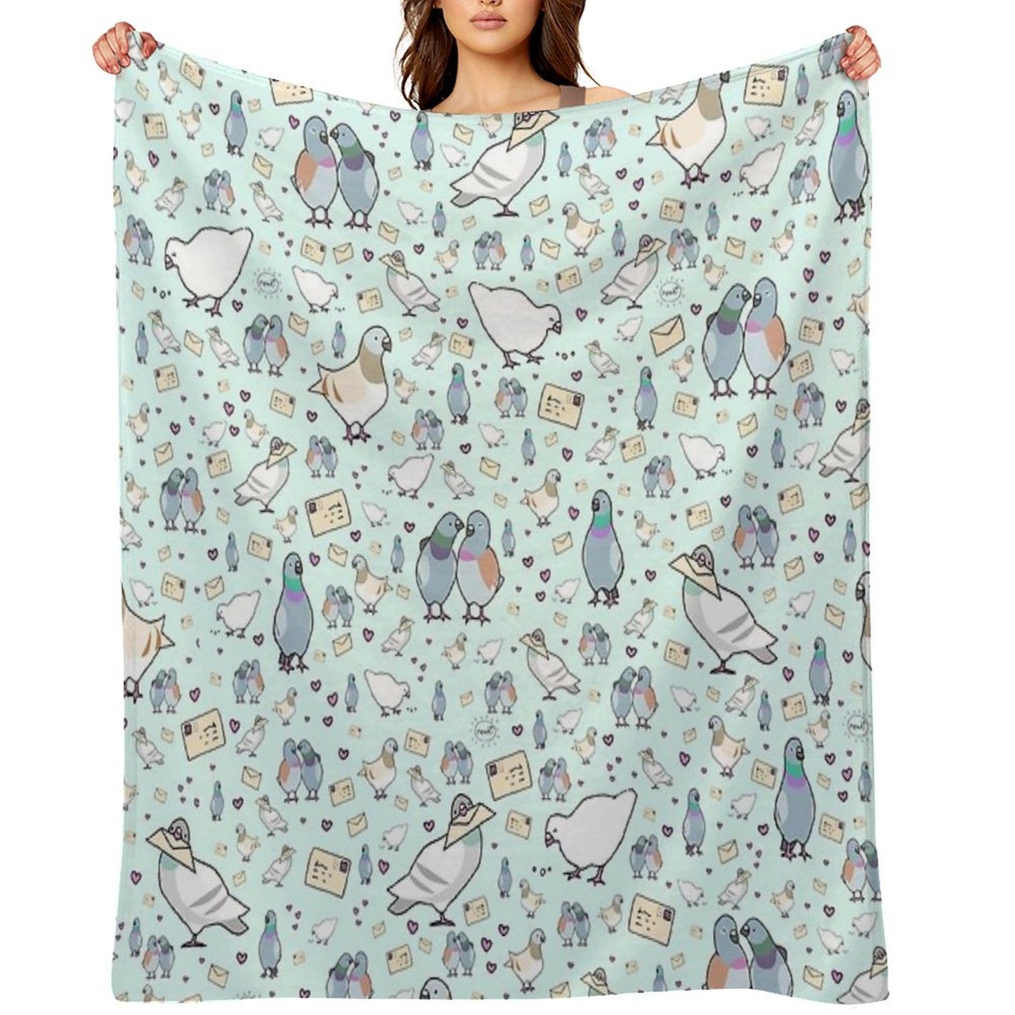 Pigeons Throw Blanket
