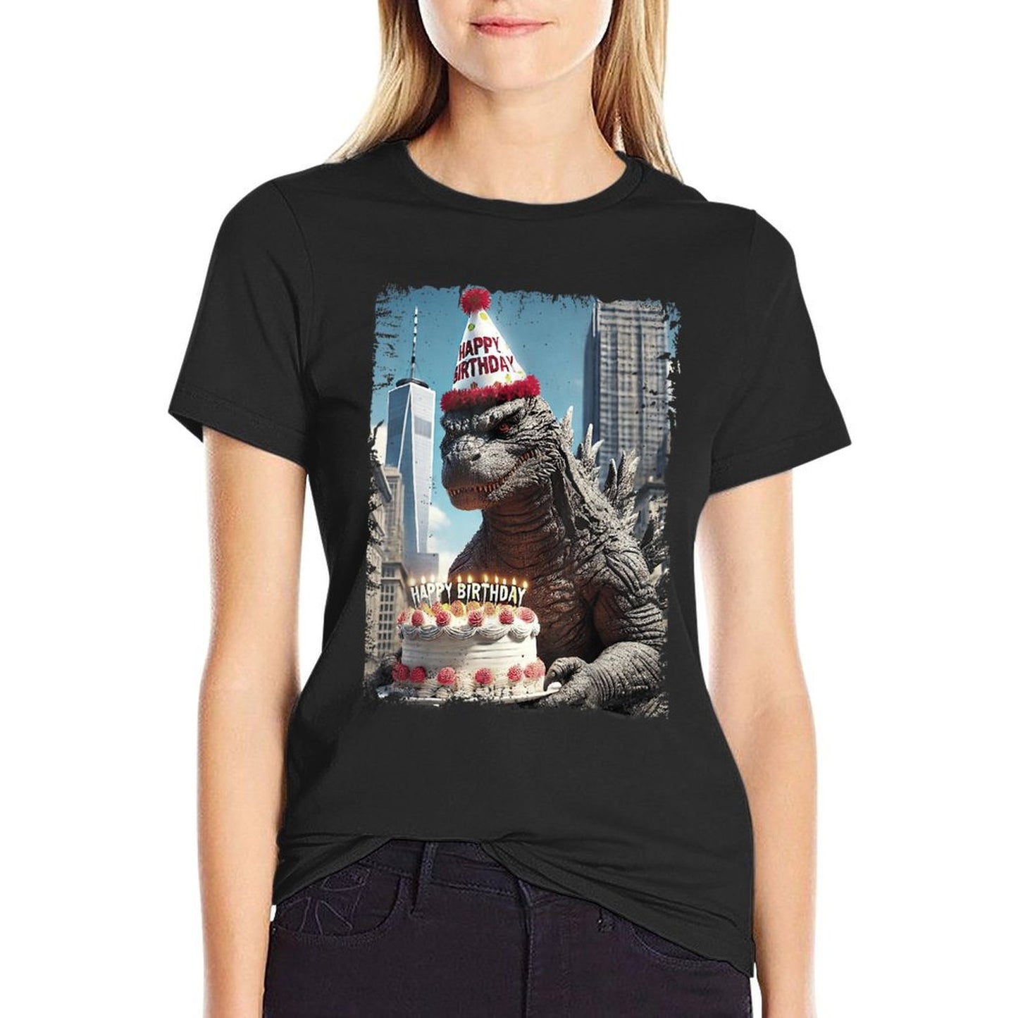 Kaiju Birthday Shirt Japanese Movie Bday Party Monster T-Shirt