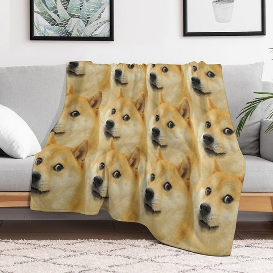 Doge Collage Throw Blanket