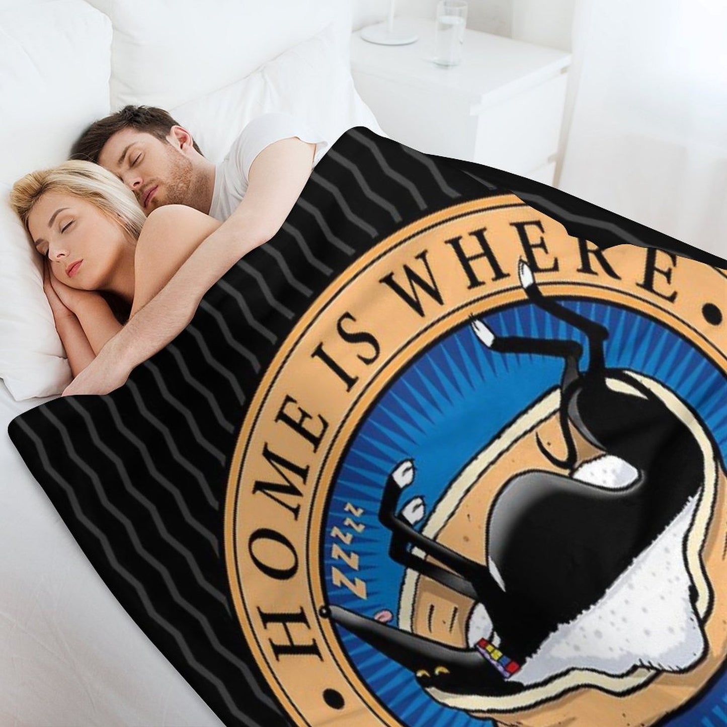 Home Is Where The Hound Snoozes Throw Blanket