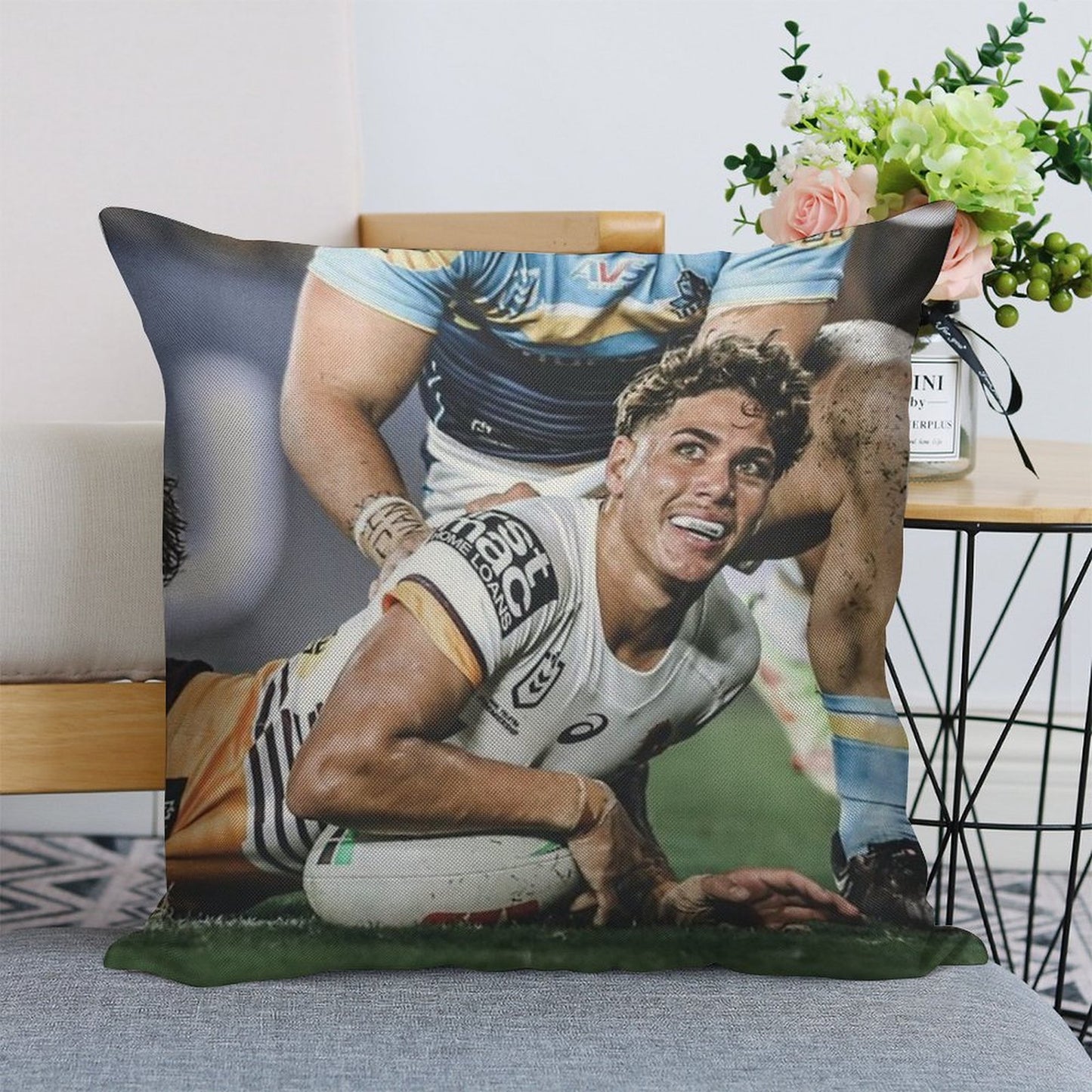 Reece Walsh Linen Throw Pillow Cover