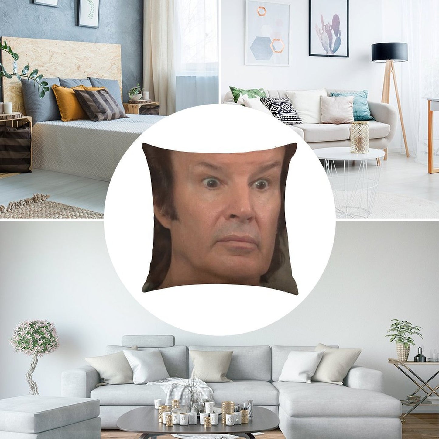 ASTONISHED BREEN - NEIL BREEN - Breen's Corrupt Merchandise - Funny Sticker Funny T-shirt Linen Throw Pillow Cover