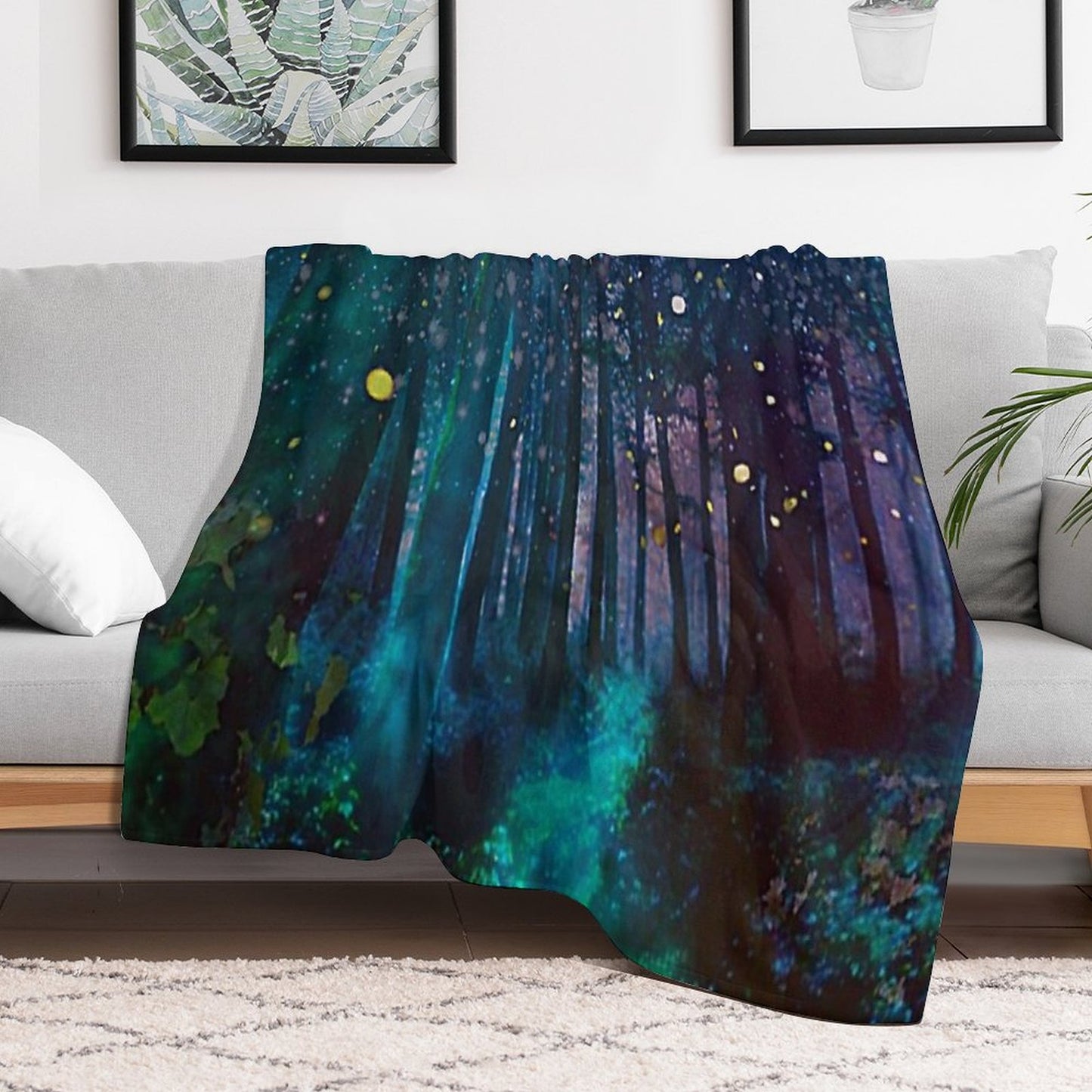 Firefly Forest Throw Blanket