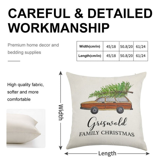 Christmas Vacation Griswold Family Christmas Linen Throw Pillow Cover