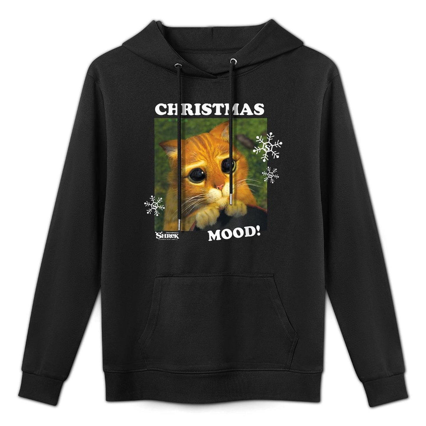 Shrek Christmas Mood Puss In Boots Machine Washable Hoodie